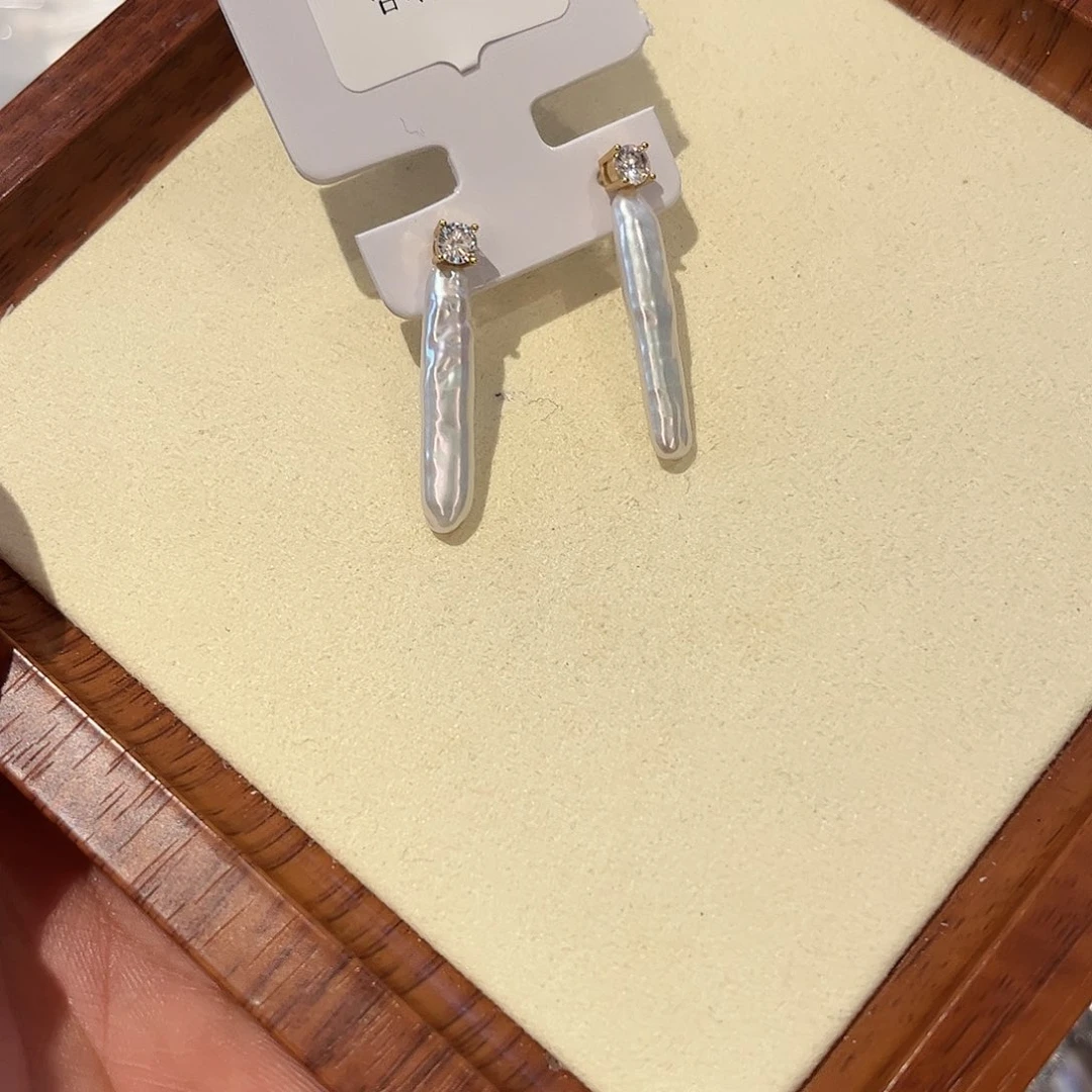 淡水珍珠耳饰合金