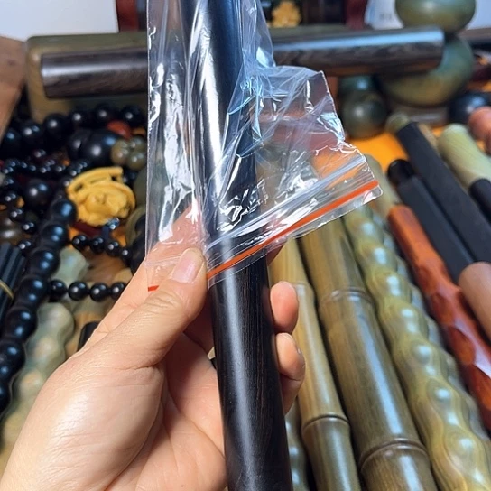 木龙*紫光檀手把棍一根24