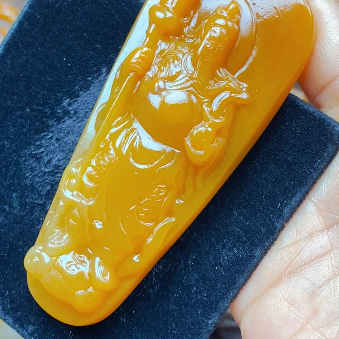 未镶嵌石英质玉（黄龙玉）吊坠(不含链)