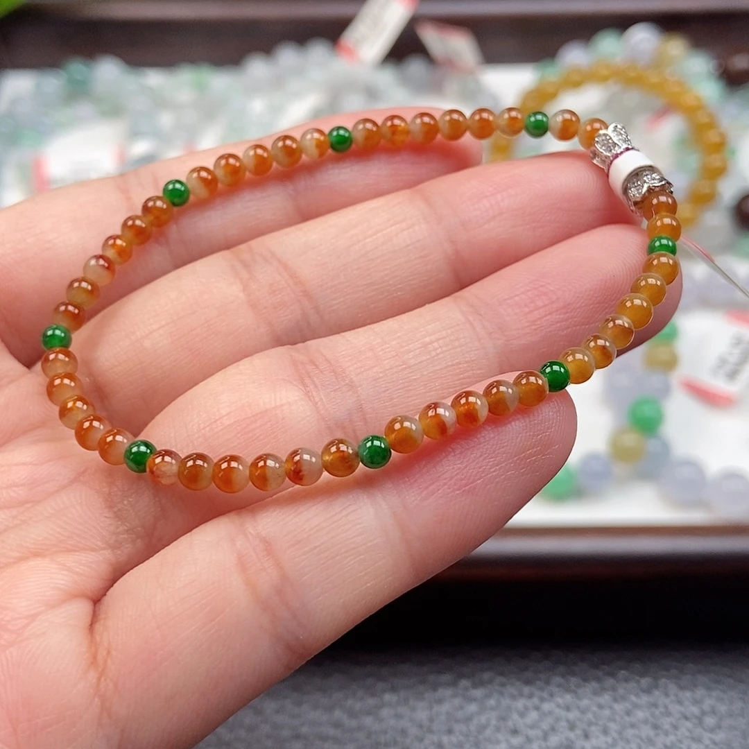 翡翠未镶嵌手链卡3.6