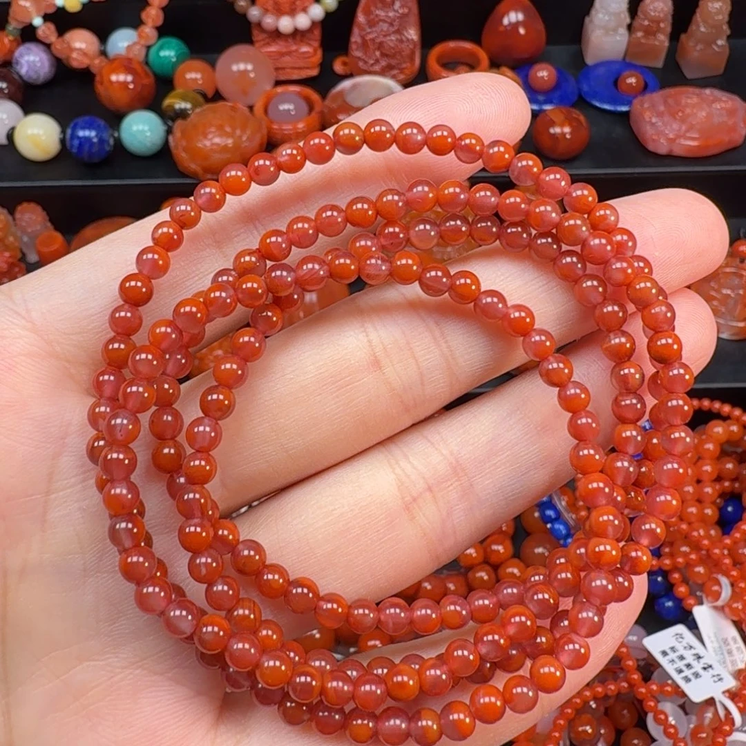 南红玛瑙未镶嵌手串4mm