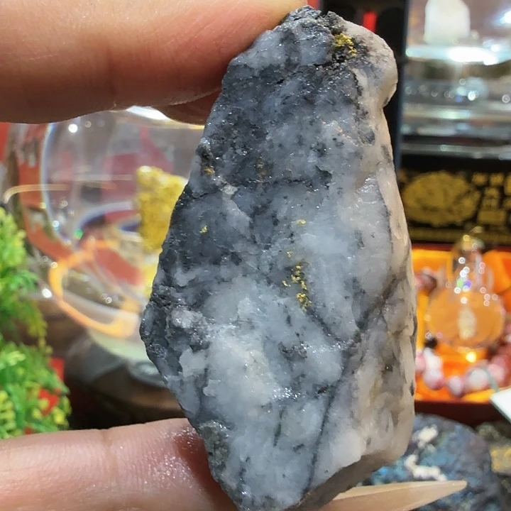 用户75哥58.5g聚金阁天然明金矿标