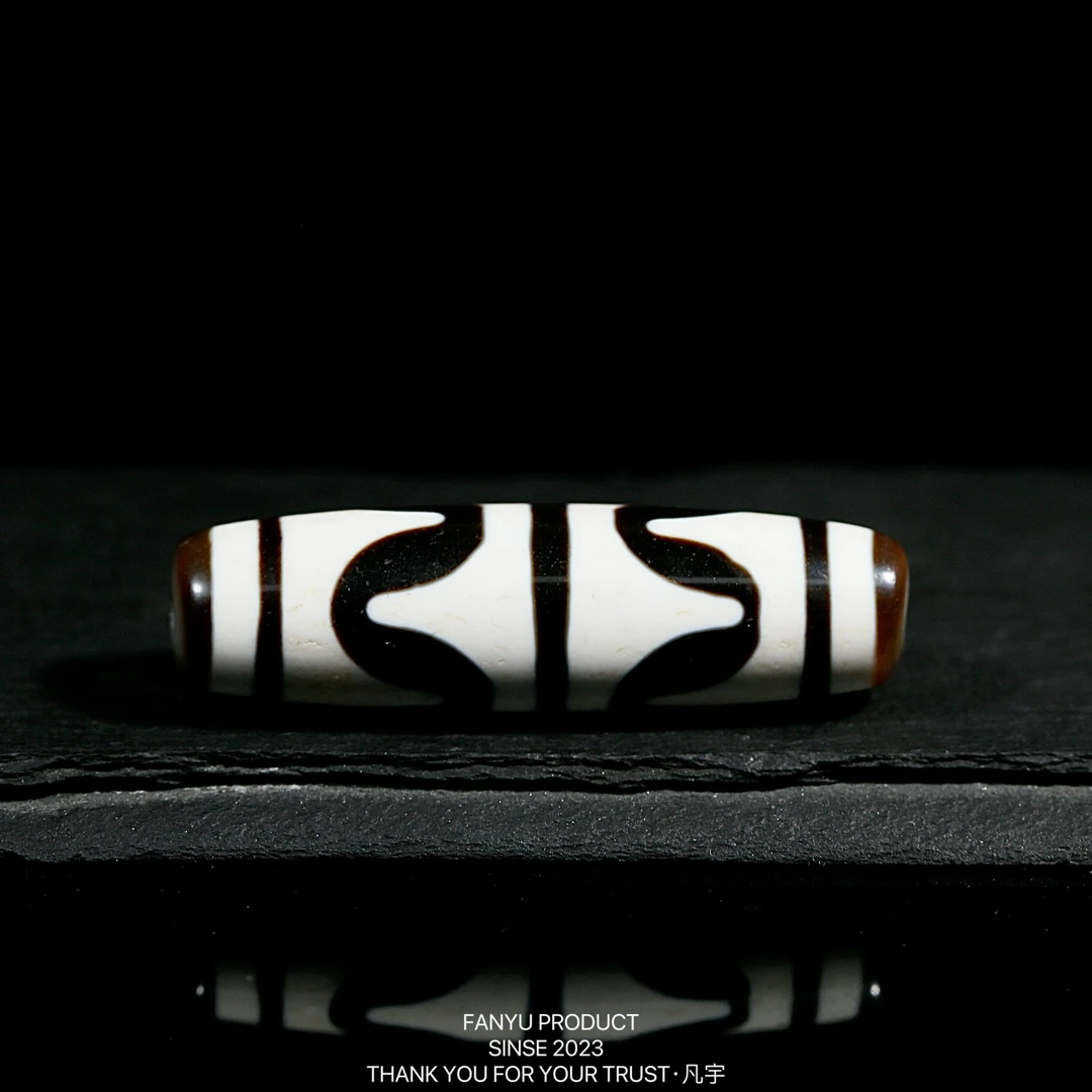 凡宇出品·台珠行运任晓潘臻品黑白双虎芽天珠锁骨链男女同款轻奢