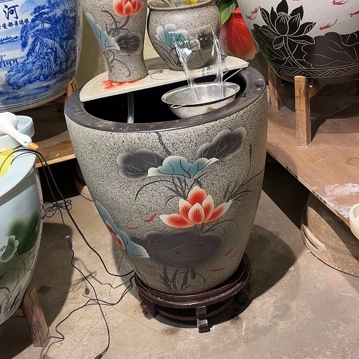 雀***起景德镇陶瓷大缸53口径