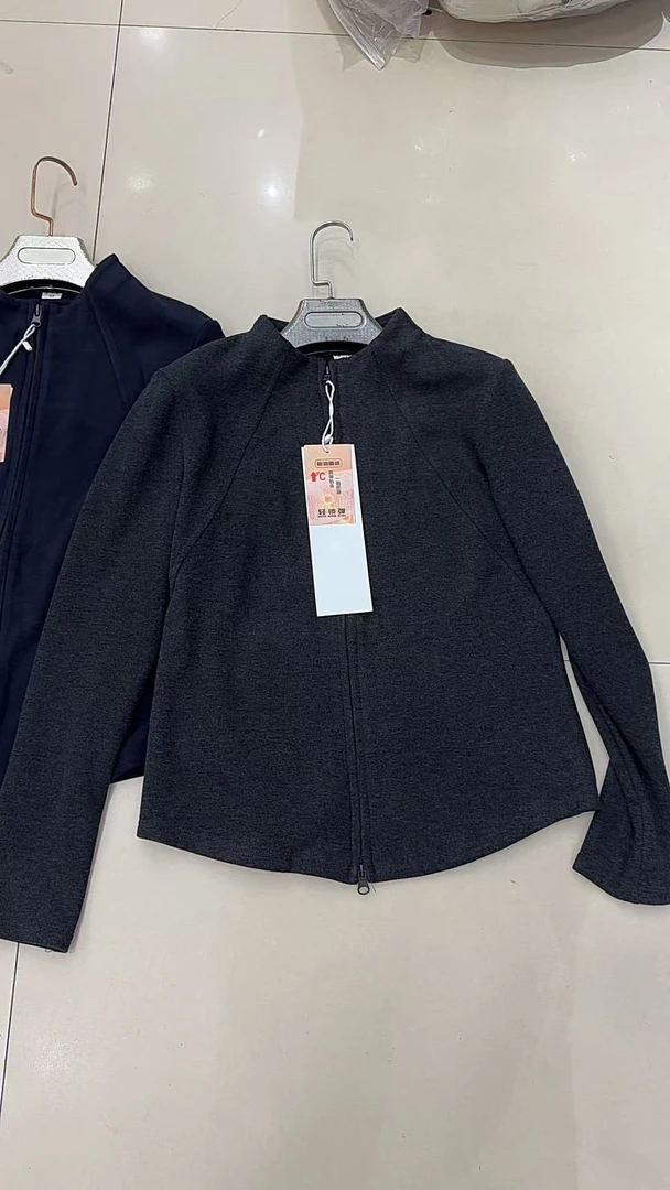 【娜姐家】6012#冬季保暖舒适双拉链小蛮腰绒衫