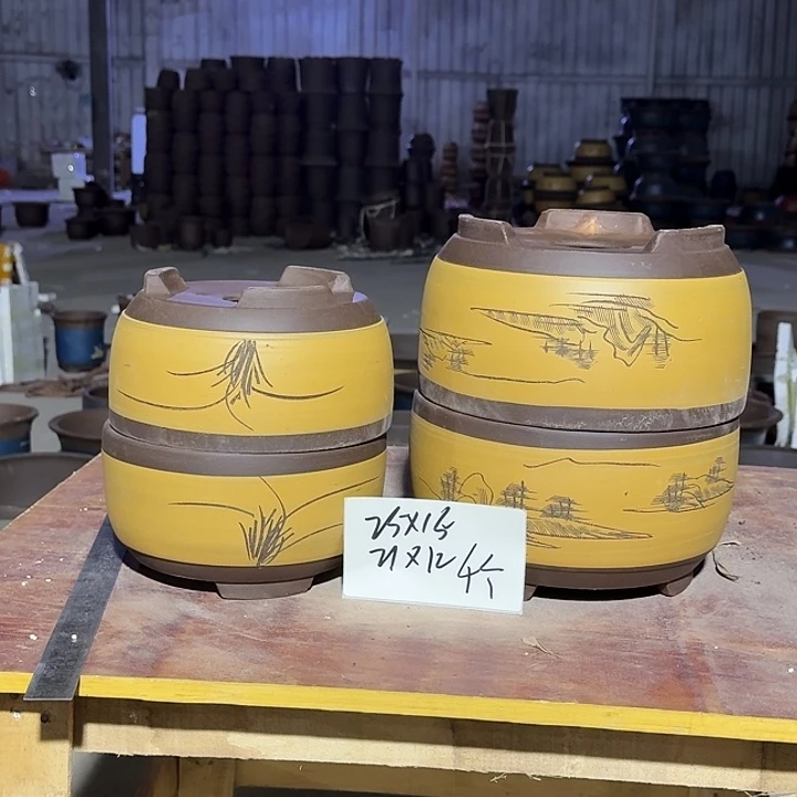 紫砂花盆手工制作59