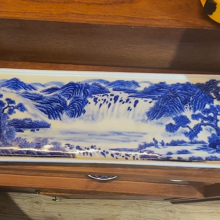 正***行青花手工手绘山水
