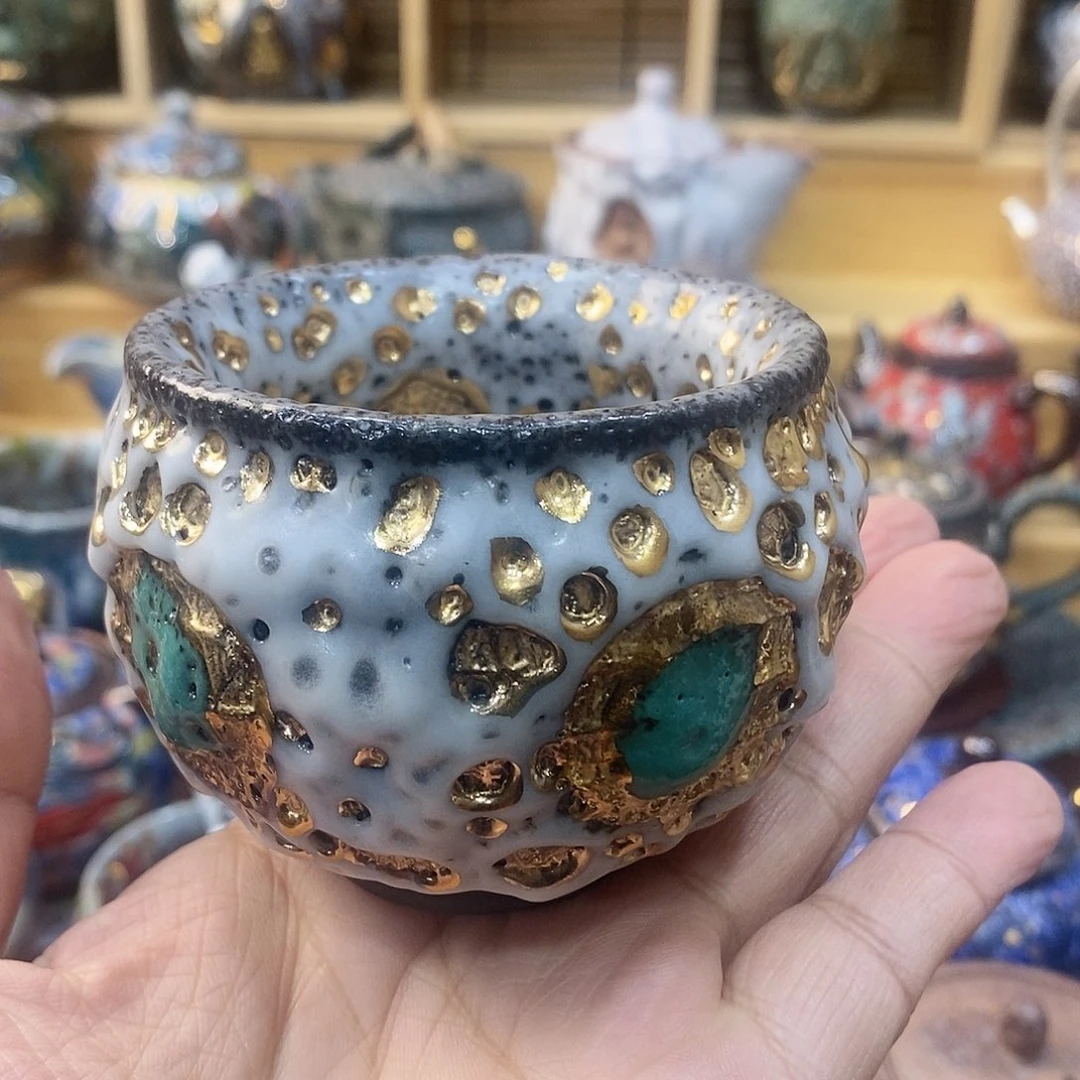 粗陶志野柴烧茶器