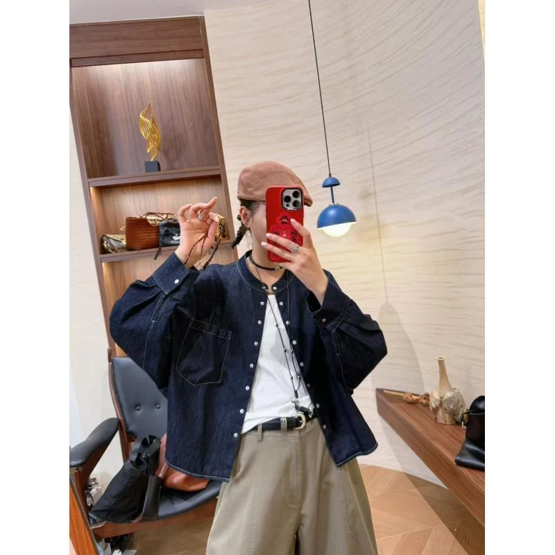 XMM.《明线牛仔衬衣外套》秋款时尚百搭潮流舒适洋气显瘦款外套-w90