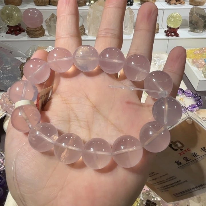 未镶嵌手链水晶粉水晶16