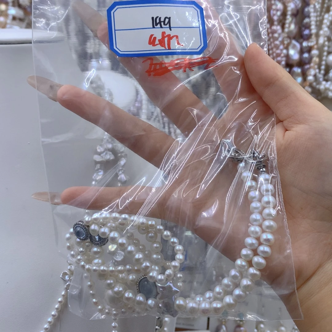 幼***鬼银S925镶嵌项链耳饰淡水珍珠