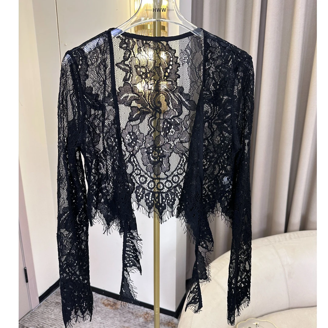 【西西推荐】新中式设计师时尚气质镂空百搭开衫外搭LXXYN48778