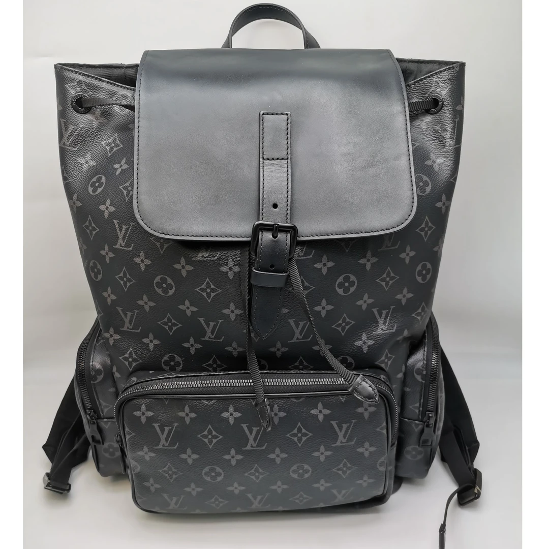 99新 LouisVuitton/路易威登 97新 17073 LV黑老花TRIO双肩包