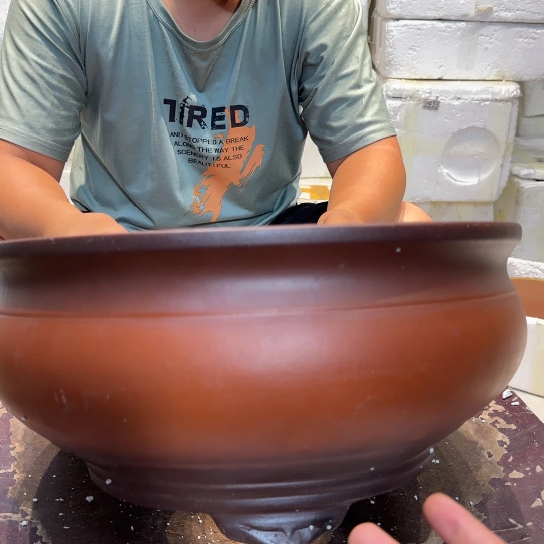 紫砂花盆口径31高度15