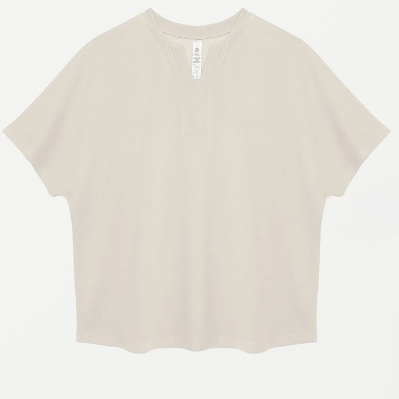 诗妮歌2024夏季新款【30℃夏】女式V领休闲日常舒适宽松短袖T恤