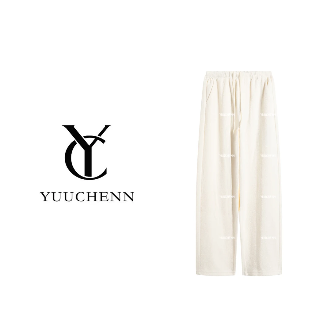 YUUCHENN运动风厚款休闲裤女秋冬时尚运动阔腿裤CC1D2613