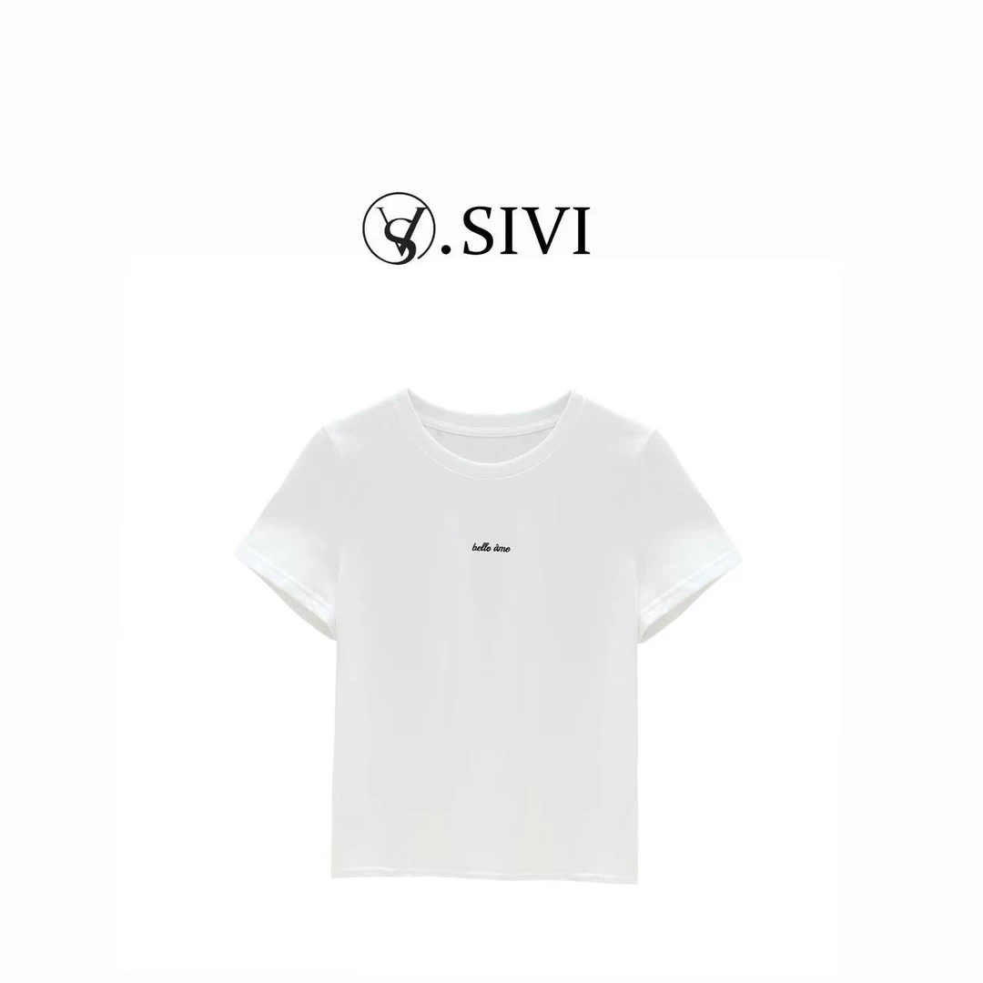 熙薇【精简自由】2025春夏新款时尚百搭简约休闲T恤上衣H2355