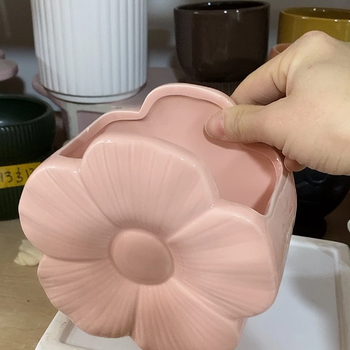 陶摆件陶盆有孔 瑕疵介意勿拍