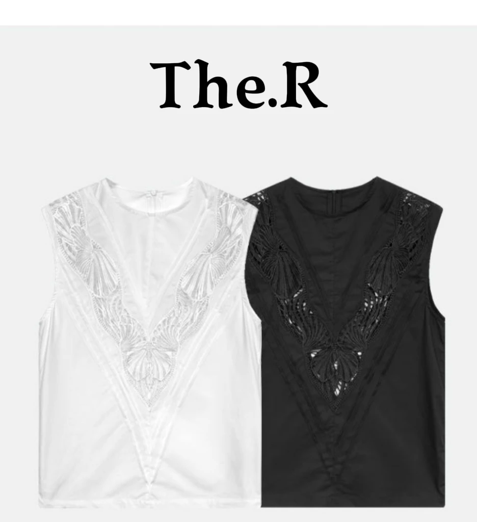 【范范极简高端】纯原订单春夏新品打底衫V型YOE圆领拼接无袖上衣