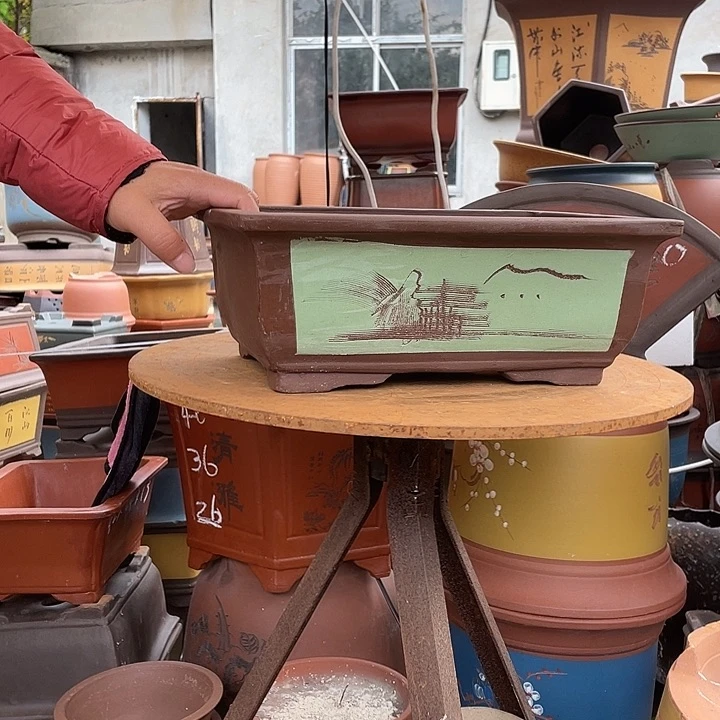 32苹果绿马槽花盆紫砂花盆紫砂