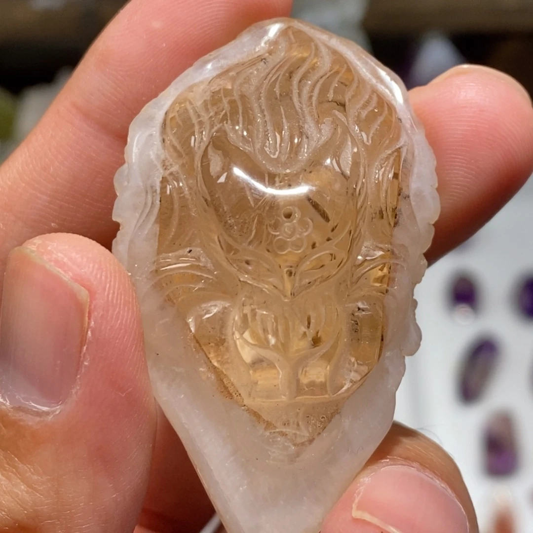 水晶珠宝半成品未镶嵌九尾狐