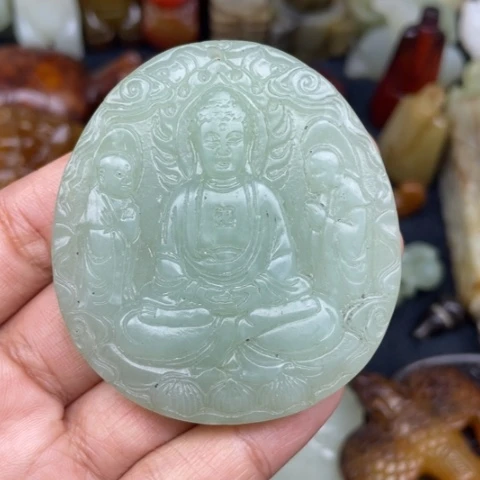 蛇纹石玉未镶嵌颈饰96