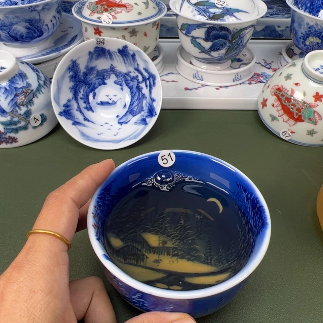 陶瓷景德镇纯手工纯手绘茶具木木51