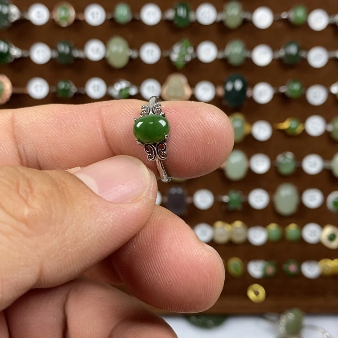 和田玉（碧玉）戒指合金