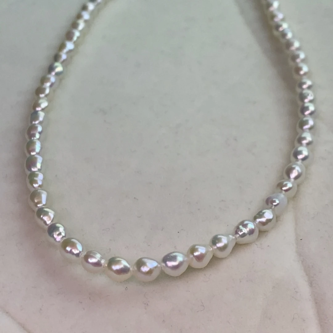 颈饰银S925镶嵌淡水珍珠