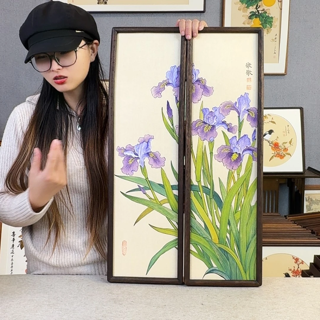 书法手绘带框尺寸：20*70