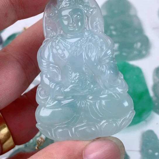 翡翠未镶嵌吊坠(不含链)缅甸天然翡翠A货