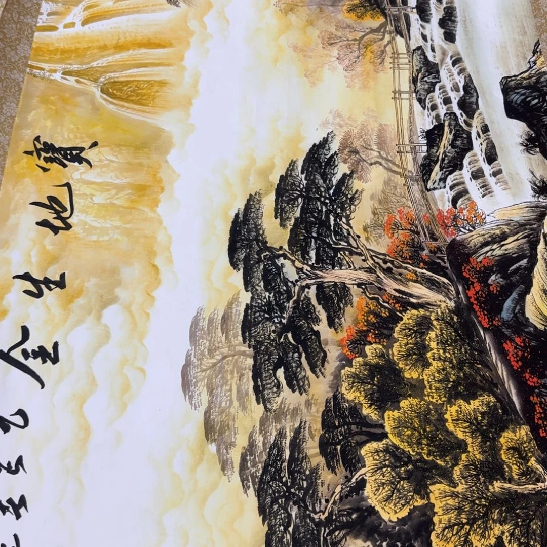 春***7国画QC原创横山水作品！带证书！限购一单