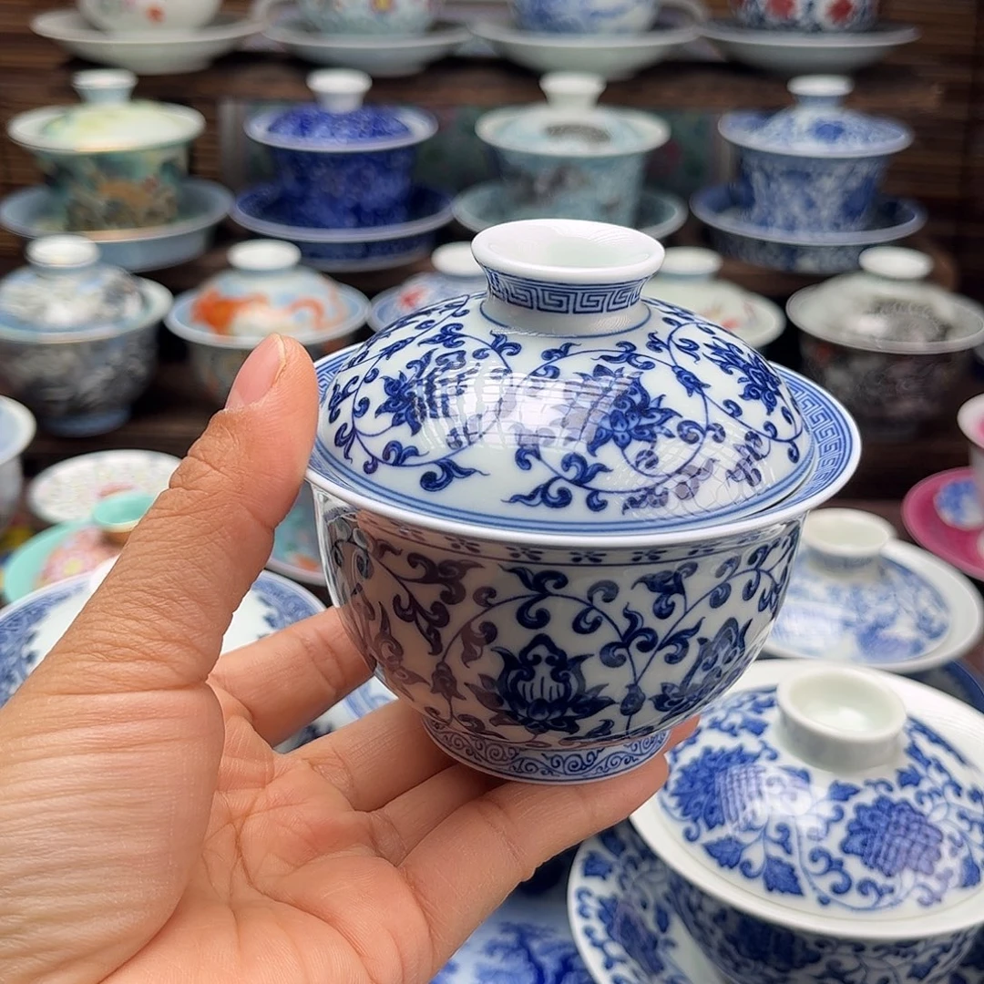 景德镇陶瓷二才盖碗