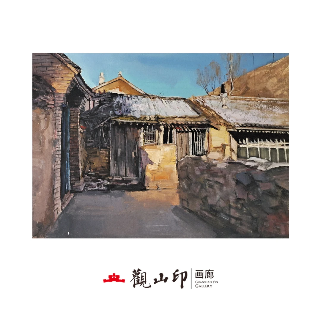 SMK原创手绘风景油画60x80cm乡村作品3412