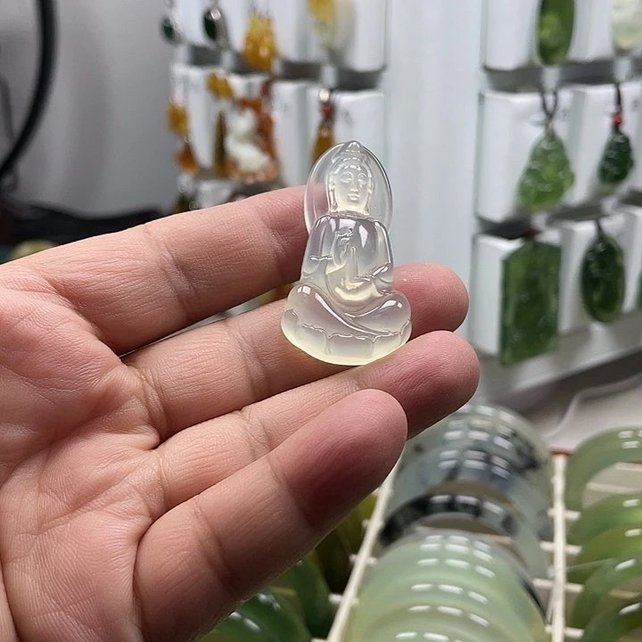 蛇纹石玉合金颈饰