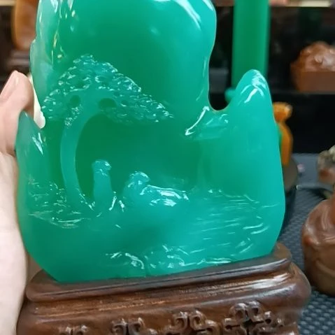 寿山石印石山水摆件