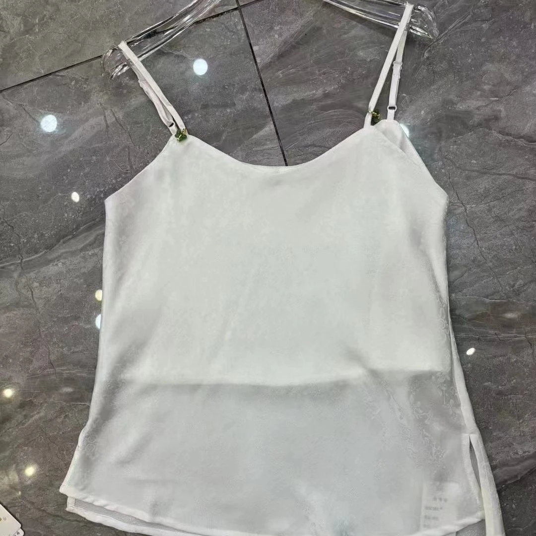 【云裳】中式女士缎面提花显瘦吊带上衣8930