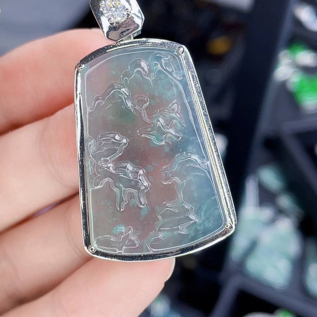 翡翠未镶嵌吊坠(不含链)