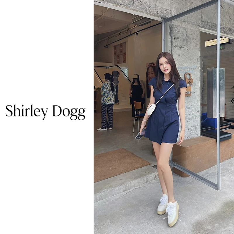 汤元家sd 甜美气质收腰衬衫+连衣裙