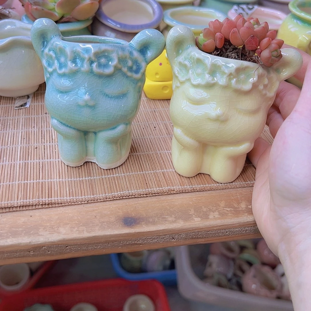 陶瓷花盆当场满12包邮