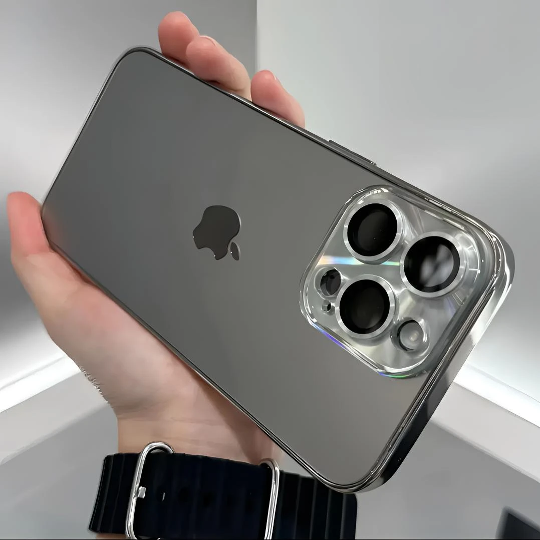 适用苹果16/15/14/13/12镭射镜头磨砂防摔壳iPhone16promax手机壳