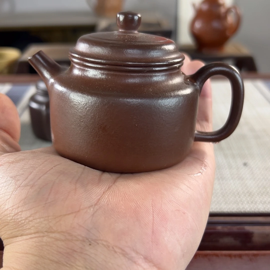 紫砂微瑕茶壶 宜兴原矿紫砂