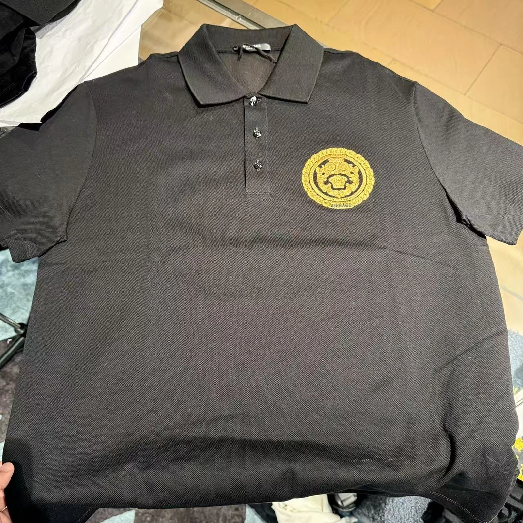 未使用 VERSACE/范思哲 GG/ 男款黑色短袖POLO衫