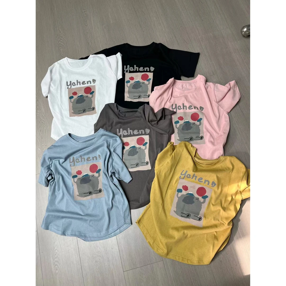 【白兔】ychenT恤-百搭亲肤柔软圆领女士常规T恤25375#