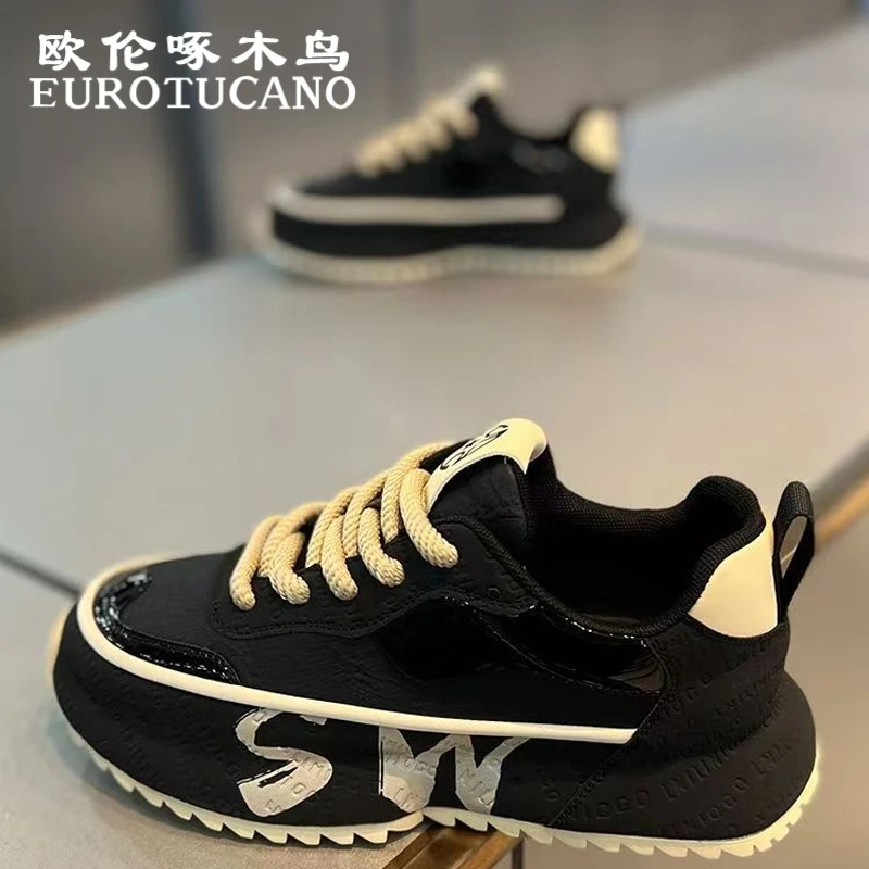 欧伦啄木鸟EUROTUCANO男鞋厚底男式休闲鞋子男款运动鞋阿甘老爹鞋