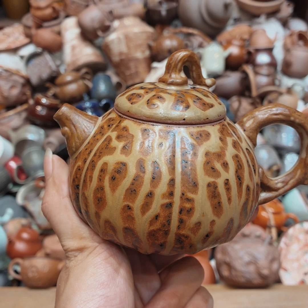 柴烧老岩泥高温茶器皿