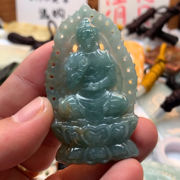 翡翠未镶嵌颈饰保真天然a货翡翠