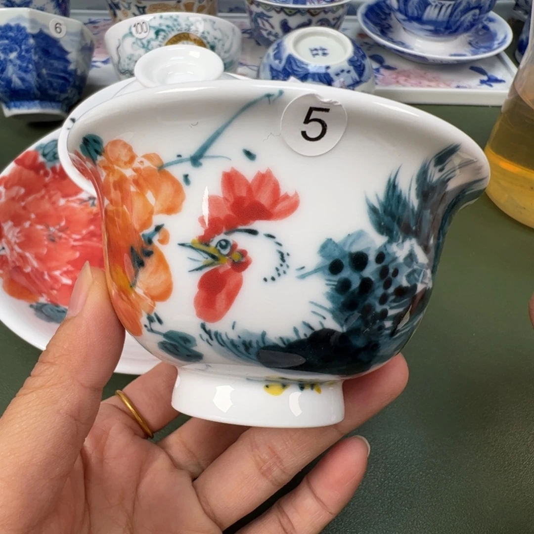 陶瓷景德镇纯手工纯手绘茶具木木5