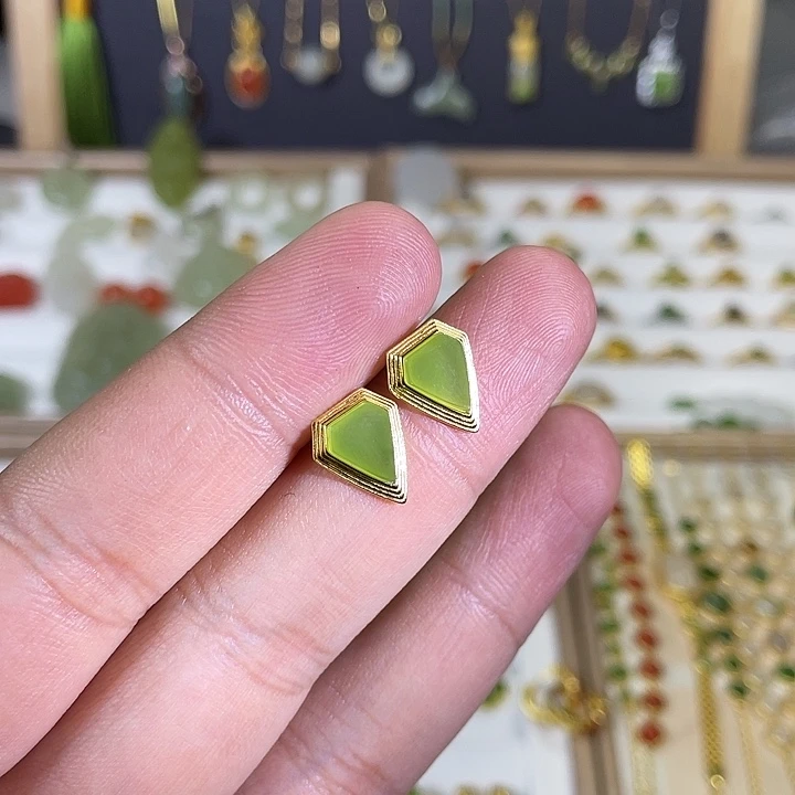 和田玉（碧玉）颈饰银S925镶嵌