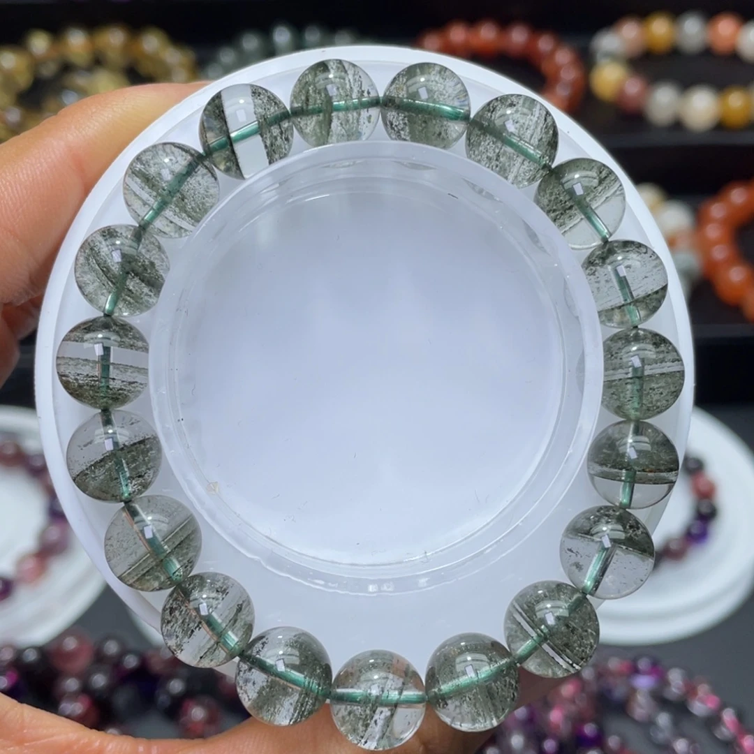 未镶嵌手链水晶绿幽灵10+m